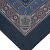 Dolce & Gabbana Blue Printed Silk Square Men Foulard Scarf