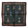 Dolce & Gabbana Green Medals Silk Square Foulard Scarf