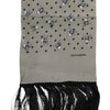 Dolce & Gabbana Gray Skulls Silk Fringes Men Foulard Scarf