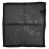 Dolce & Gabbana Black Patterned Cotton Square Foulard Scarf