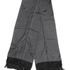 Dolce & Gabbana Black Patterned Fringes Men Foulard Scarf