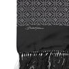 Dolce & Gabbana Black Patterned Fringes Men Foulard Scarf