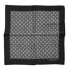 Dolce & Gabbana Black White Patterned Square Foulard Scarf