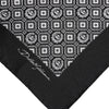 Dolce & Gabbana Black White Patterned Square Foulard Scarf