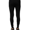 Dolce & Gabbana Black Nylon Elastic Logo Men Leggings Pants