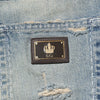 Dolce & Gabbana Light Blue Tattered Straight Men Denim Jeans