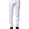 Dolce & Gabbana White Cotton Skinny Men Denim Jeans