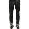 Dolce & Gabbana Black Washed Embellished Skinny Denim Jeans