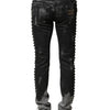 Dolce & Gabbana Black Washed Embellished Skinny Denim Jeans