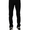 Dolce & Gabbana Black Cotton Stretch Skinny Men Denim Jeans