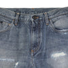 Dolce &amp; Gabbana – Blau verwaschene, zerfetzte Jeans im Straight Fit