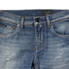 Dolce & Gabbana Blue Washed Cotton Slim Fit Men Denim Jeans