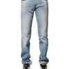 Dolce & Gabbana Light Blue Washed Straight Fit Denim Jeans