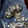 Dolce & Gabbana Blue Cotton Rhinestone Embellish Denim Jeans