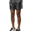 Dolce & Gabbana Gray Polyester Mid Waist Casual Bermuda Shorts