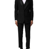 Dolce & Gabbana Black Wool 3 Piece Single Breasted Suit