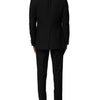 Dolce & Gabbana Black Wool 3 Piece Single Breasted Suit