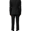 Dolce & Gabbana Black Wool 2 Piece Single Breasted Suit
