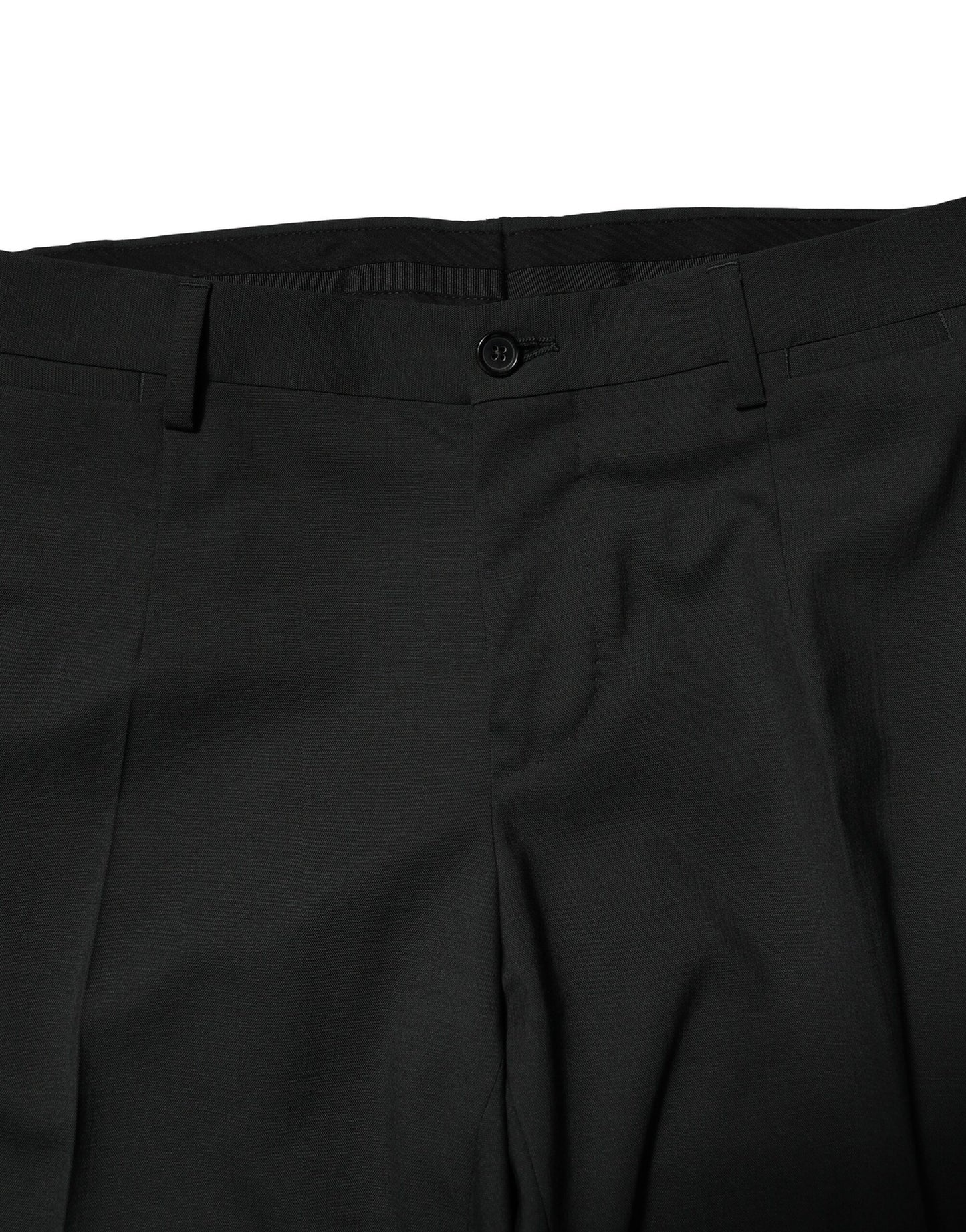 Dolce & Gabbana Black Wool 2 Piece Single Breasted Suit