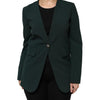 Maison Margiela Green Single Breasted One Button Coat Jacket