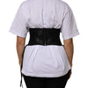 Dolce & Gabbana Black Cotton Waist LaceUp Strap Corset Belt