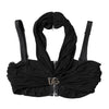 Dolce & Gabbana Black Cropped Viscose Halter Bustier Top