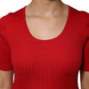 Dolce & Gabbana Red Round Neck Short Sleeves Pullover Top