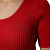 Dolce & Gabbana Red Round Neck Short Sleeves Pullover Top