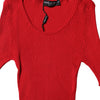 Dolce & Gabbana Red Round Neck Short Sleeves Pullover Top