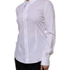 Dolce & Gabbana White Cotton Collared Long Sleeves Shirt Top