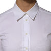 Dolce & Gabbana White Cotton Collared Long Sleeves Shirt Top