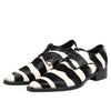 Dolce & Gabbana Black White Zebra Pony Fur Dress Shoes