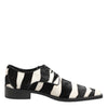 Dolce & Gabbana Black White Zebra Pony Fur Dress Shoes