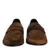 Dolce & Gabbana Brown Loafers Leather Slip On Men Dress Shoes