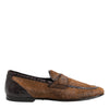 Dolce & Gabbana Brown Loafers Leather Slip On Men Dress Shoes