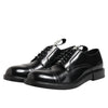Dolce & Gabbana Black Leather Dress Lace Up Men Formal Shoes