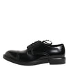 Dolce & Gabbana Black Leather Dress Lace Up Men Formal Shoes
