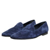 Dolce & Gabbana Blue Velvet DG Logo Loafers Formal Shoes