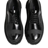 Dolce & Gabbana Black Patent Leather Trekking Derby Shoes