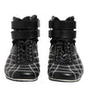Dolce & Gabbana Black Quilted Leather Lace Up Sneakers Shoes