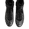 Dolce & Gabbana Black Quilted Leather Lace Up Sneakers Shoes
