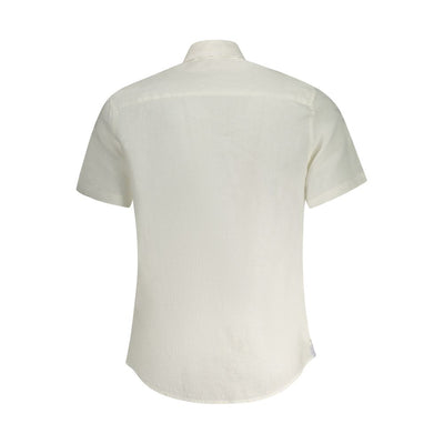 North Sails White Linen Men Shirt