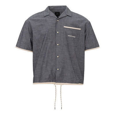 Armani Exchange Blue Denim Shirt