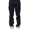 Incotex Dark Purple Mid Waist Casual Straight Pants