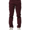 CYCLE Maroon Cotton Stretch Skinny Fit Men Denim Jeans