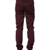 CYCLE Maroon Cotton Stretch Skinny Fit Men Denim Jeans