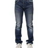 Dondup Blue Washed Skinny Fit Casual Men Denim Jeans