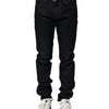 Dolce & Gabbana Black Cotton Skinny Denim Men Jeans