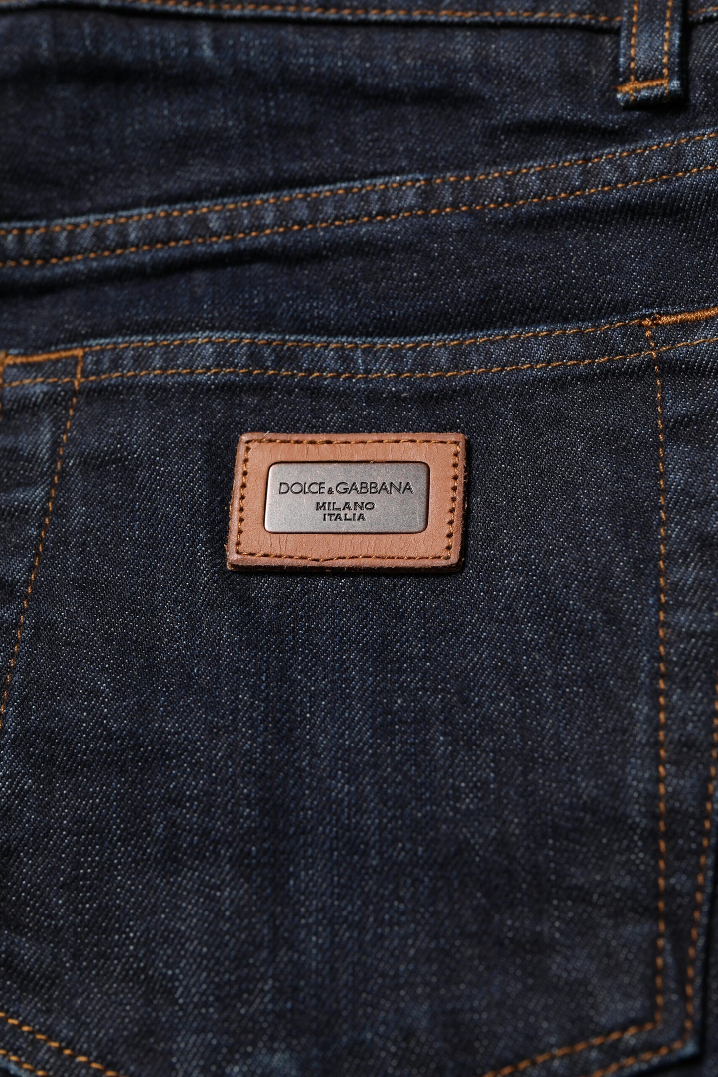 Dolce & Gabbana Black Cotton Skinny Denim Men Jeans