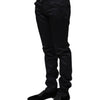 Dolce & Gabbana Black Cotton Skinny Mid Waist Pants